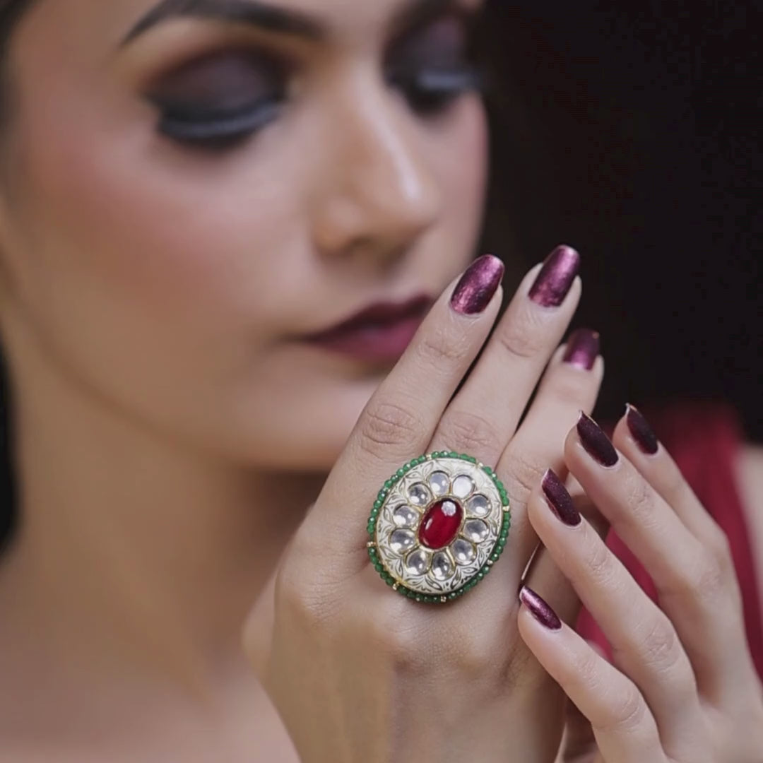 Gold Polki Diamond Ring Designs for Every Occasion
