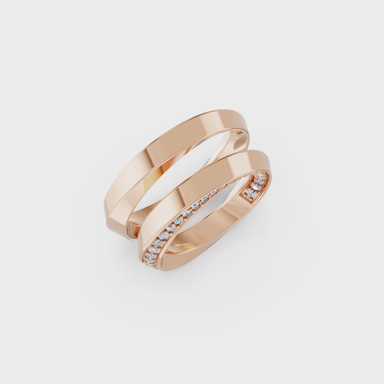 Luve' Bonds – Lab-Grown Diamond Compass Couple Bands