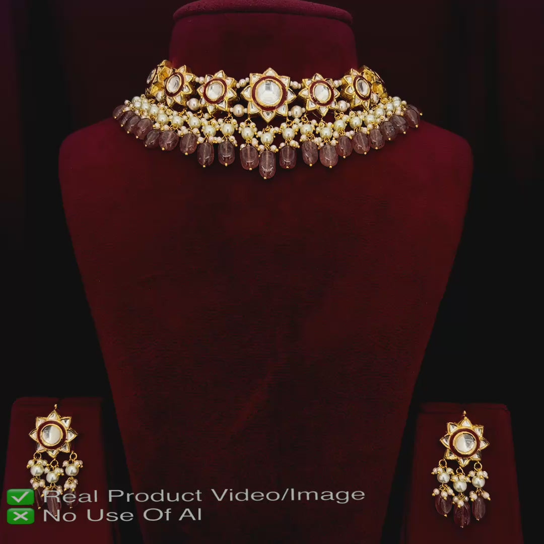 Traditional Natural Diamond Polki Jewellery Sets