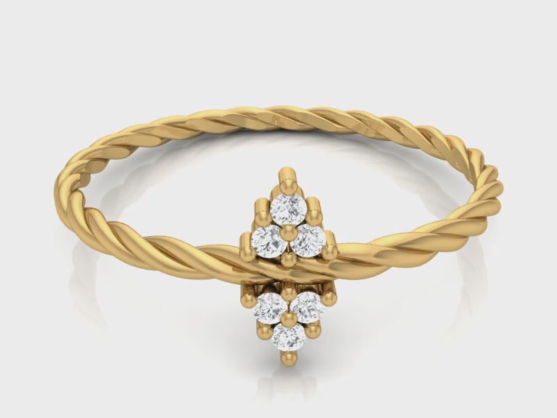 Amber Lab-Grown Diamond Ring