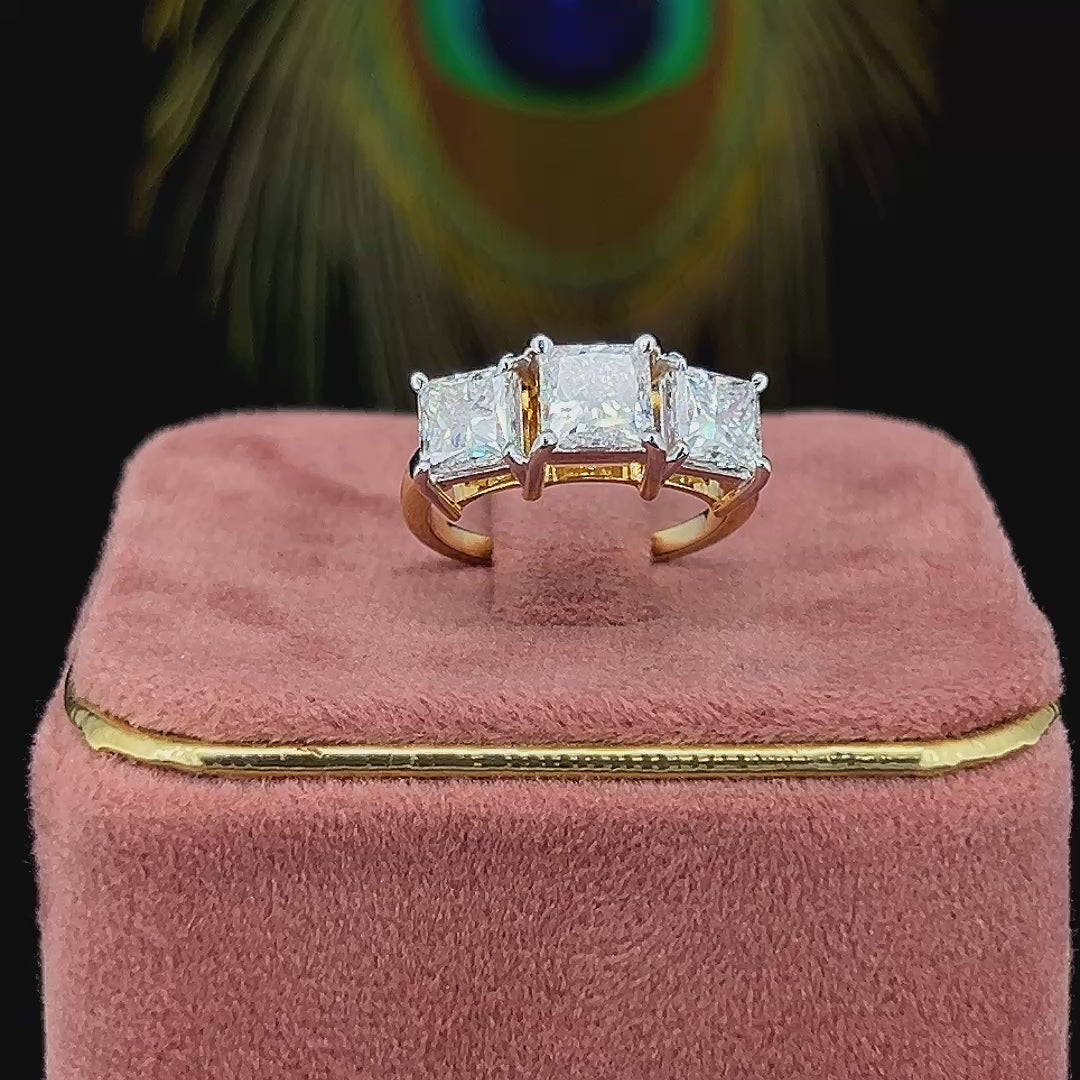 Princess Trio Diamond Ring