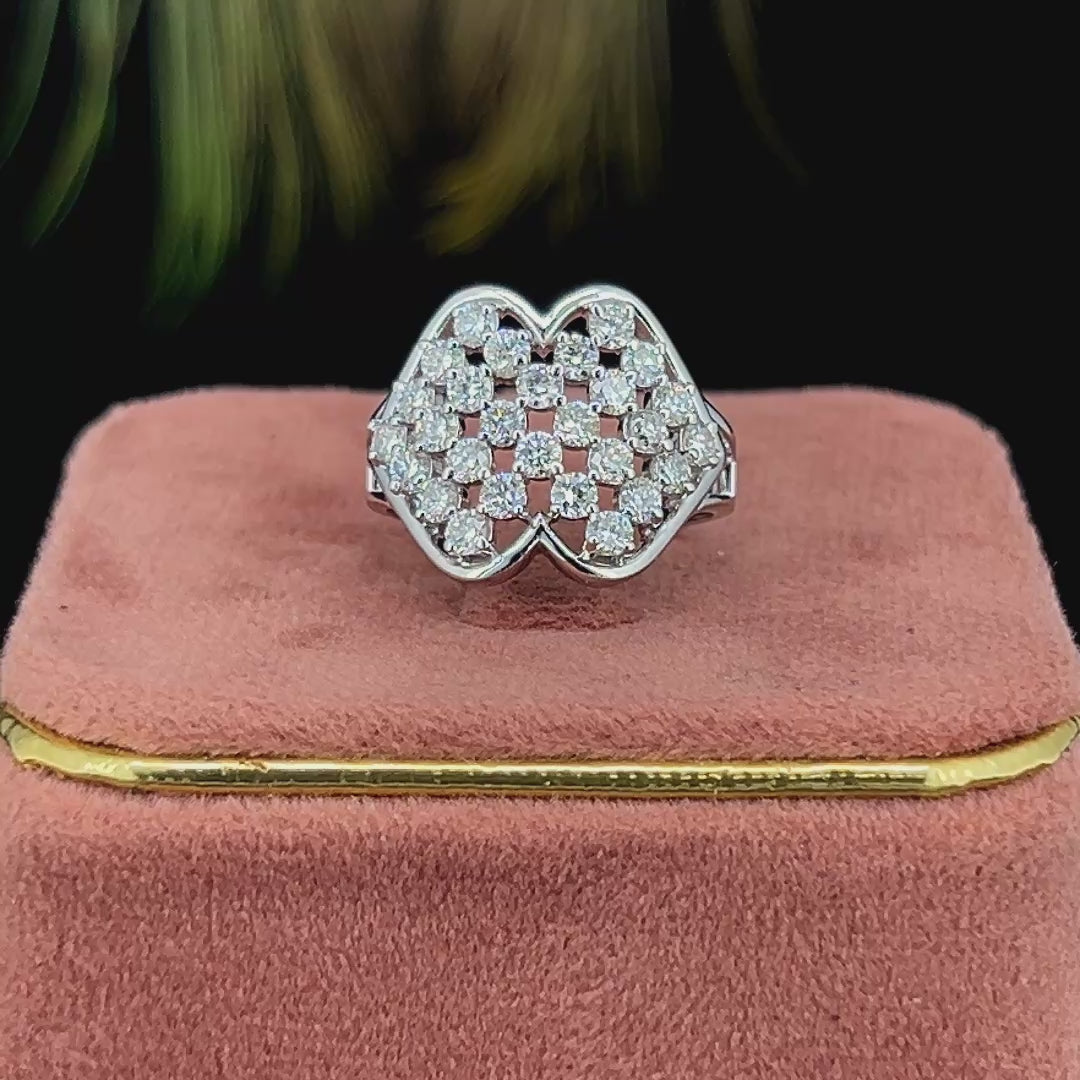 Twin Heart Diamond Ring 💎❤️