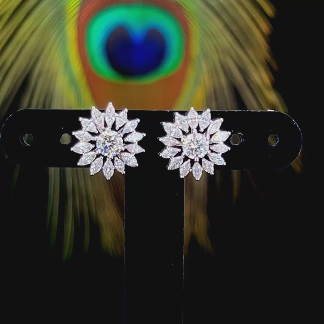 Sunburst Diamond Studs