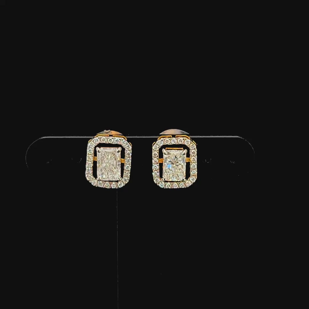 Royal Emerald Halo Studs