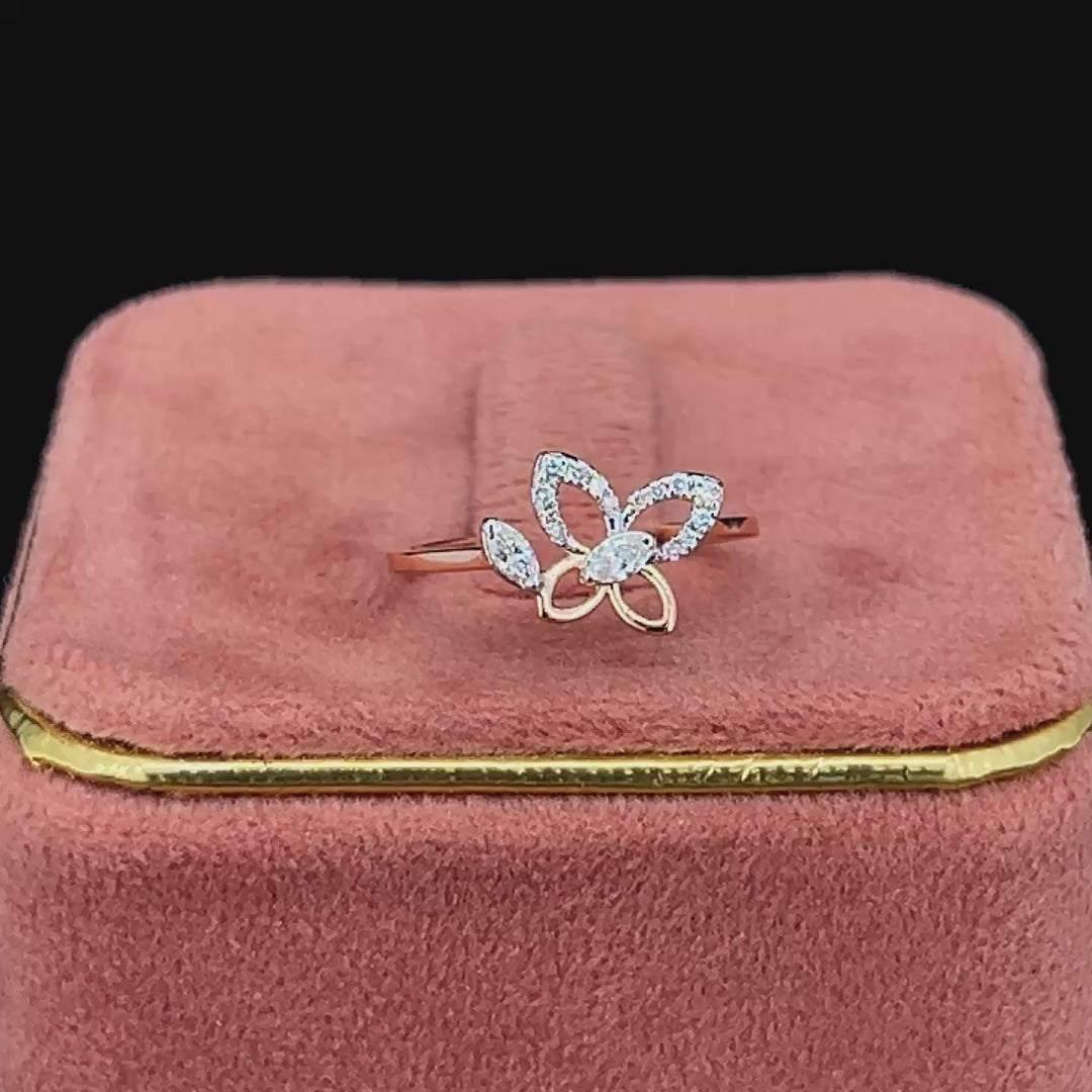 Butterfly Diamond Ring