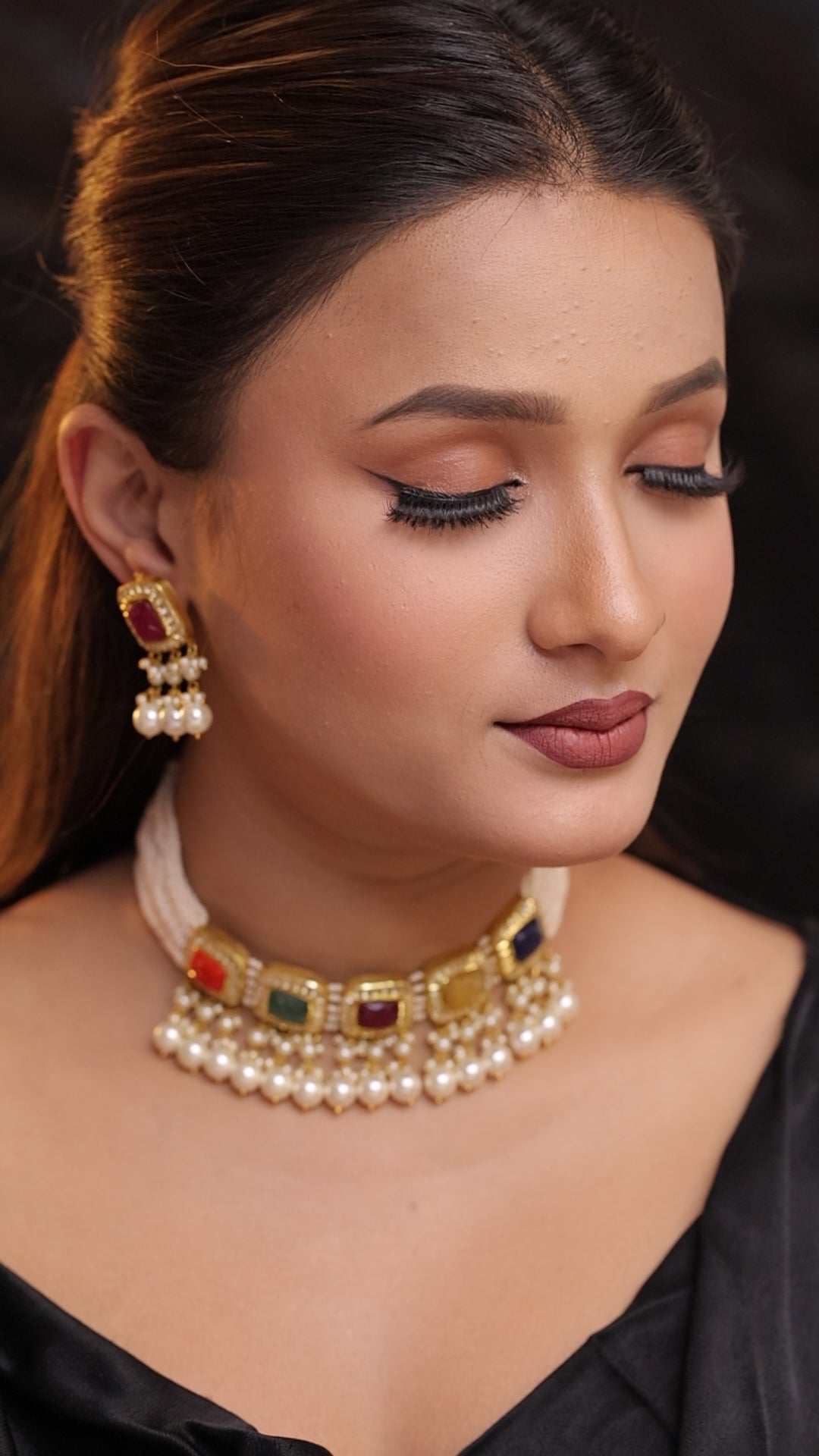Navratan Polki Choker Set