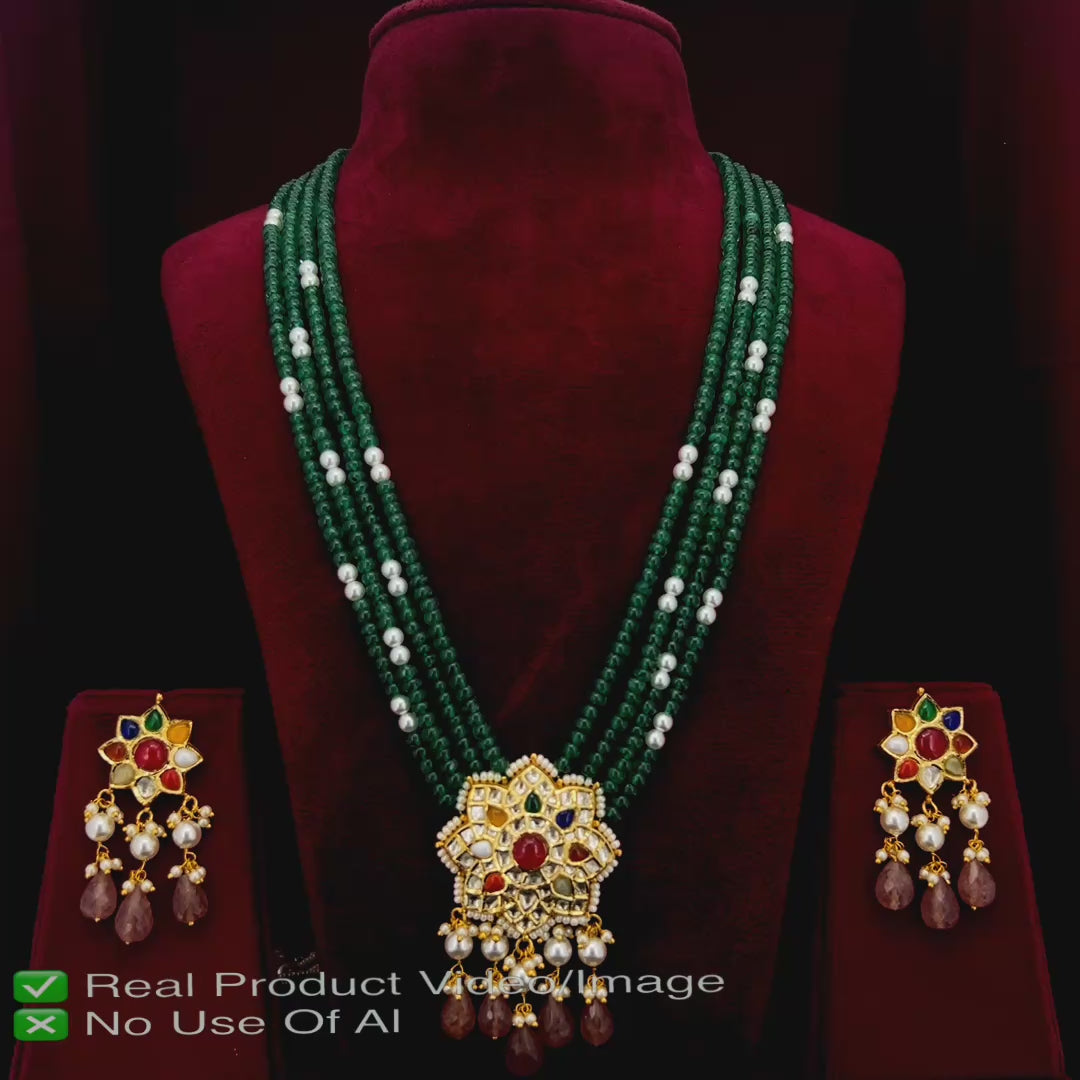 Natural Polki Diamond Bridal Necklace Sets