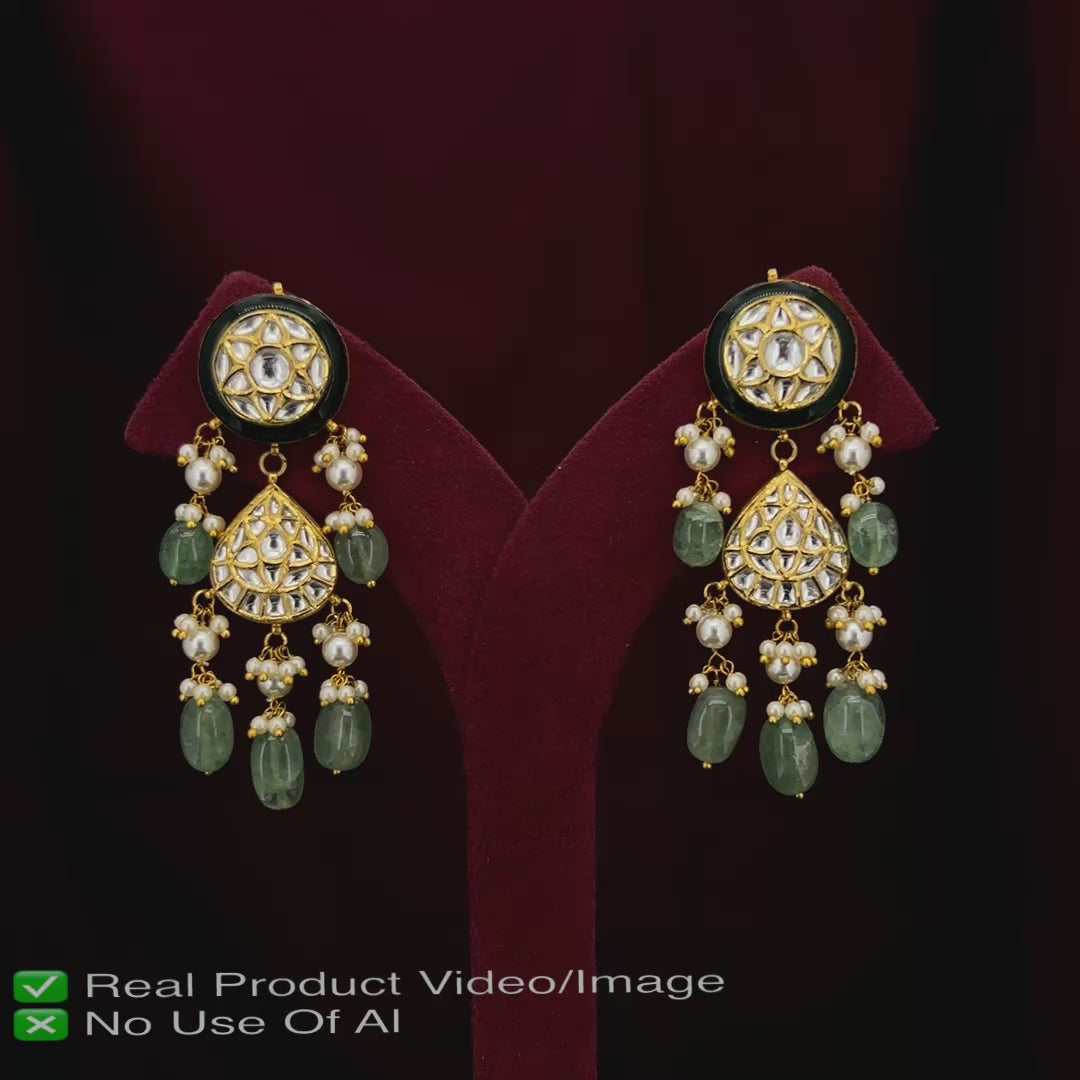 Heritage Natural Diamond Polki Earrings Design