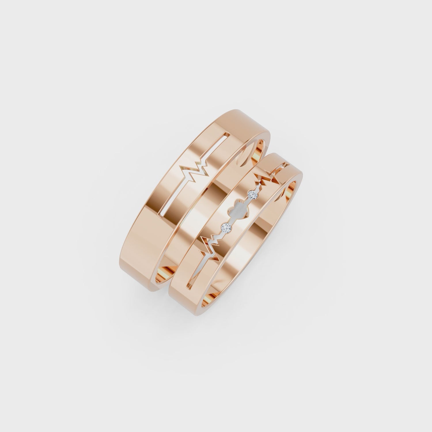 Luve' Bonds – Lab-Grown Diamond Haven Couple Bands