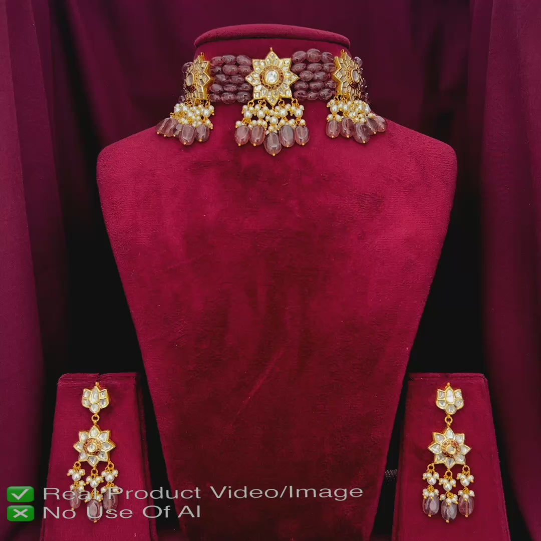 Royal Sunburst natural Diamond choker set