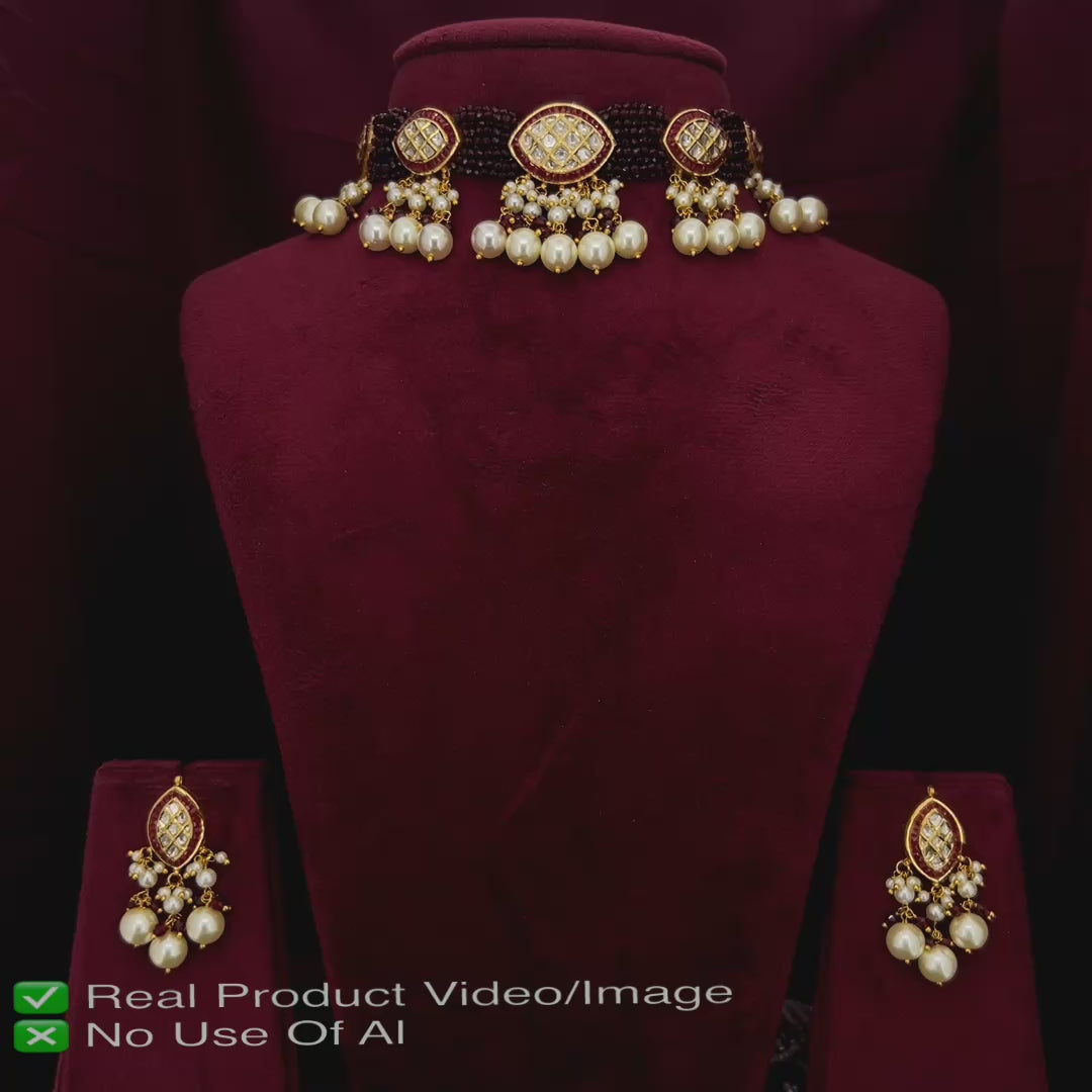 Natural Diamond Polki Necklace Sets | Luxury Indian Jewellery