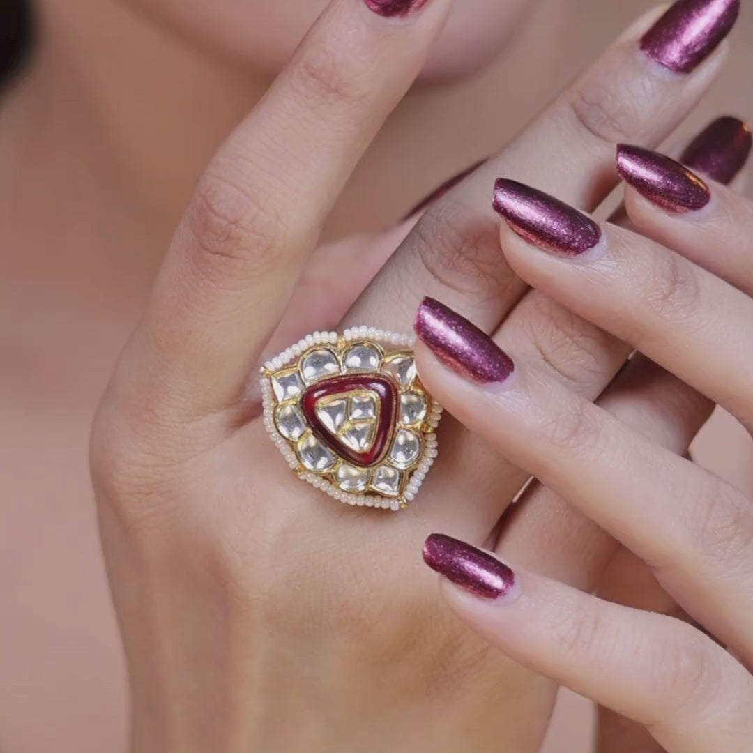 Exclusive Polki Diamond Ring Collection Online