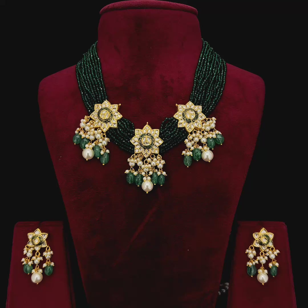 Emerald Flower Set