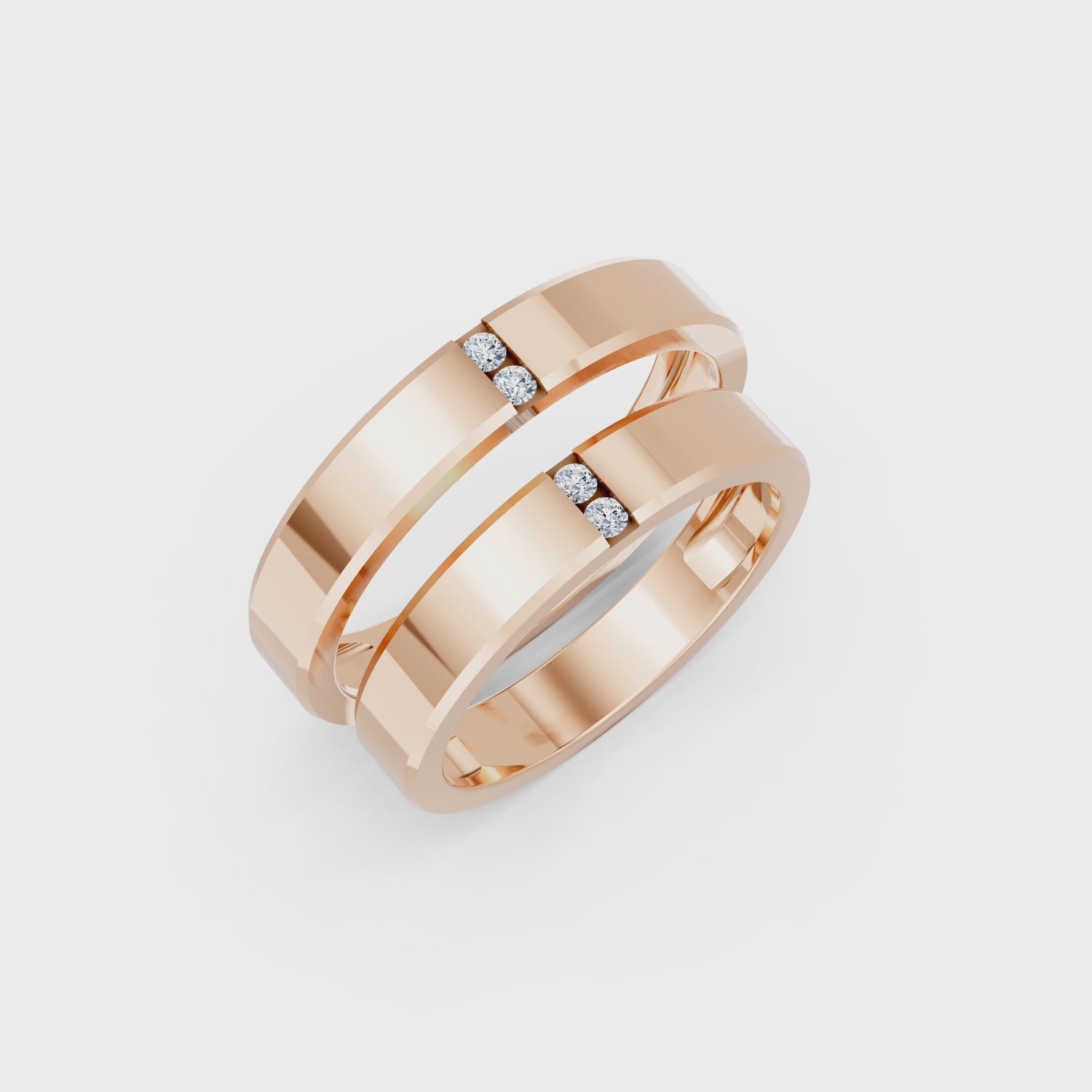 Luve' Bonds – Lab-Grown Diamond Solstice Couple Bands