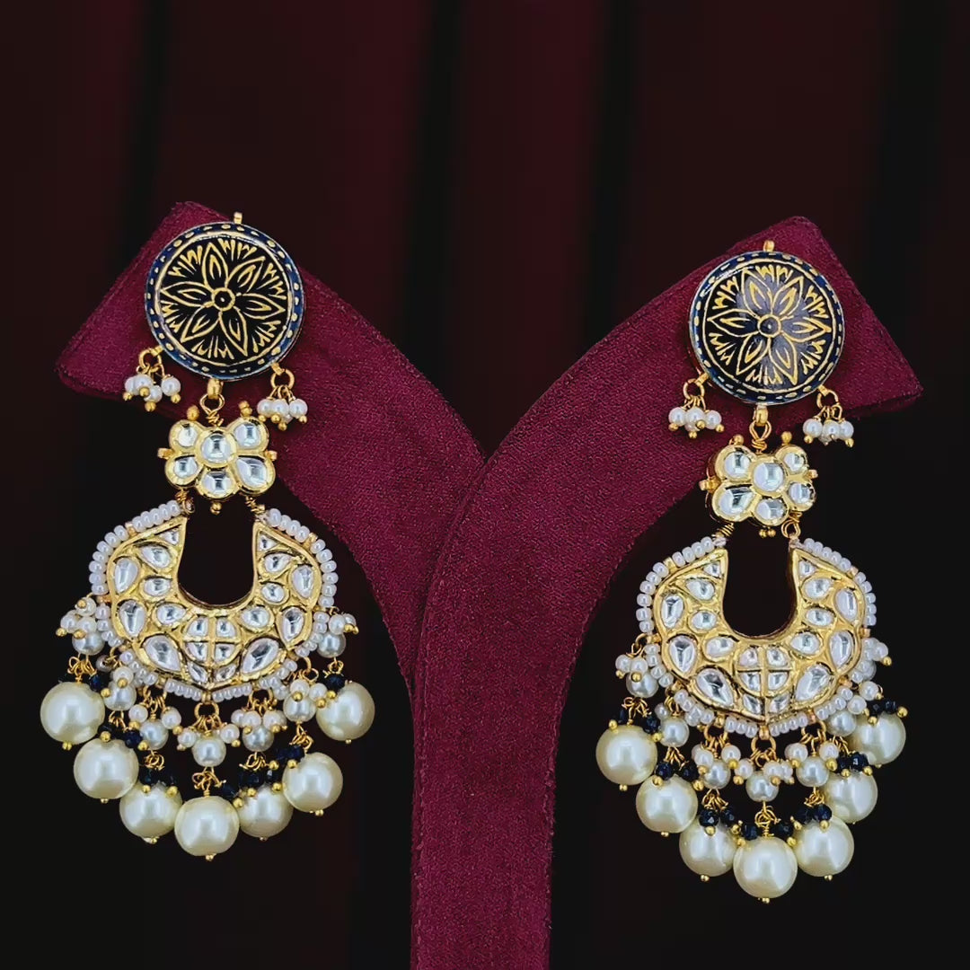 Premium Polki Diamond Earrings in Solid 18K Gold