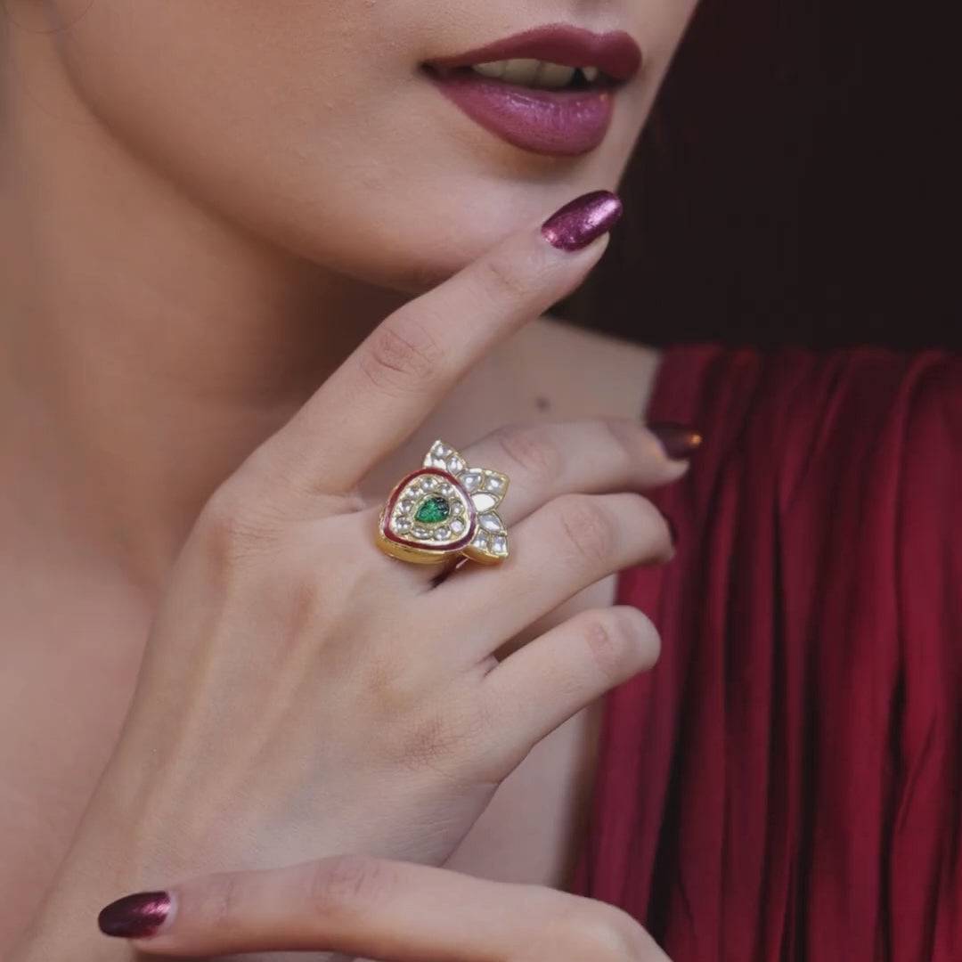 Buy Bridal Polki Rings with Natural Diamonds