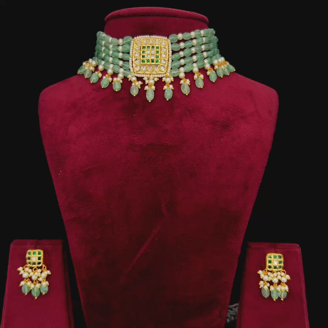 Mint Grace Polki Set