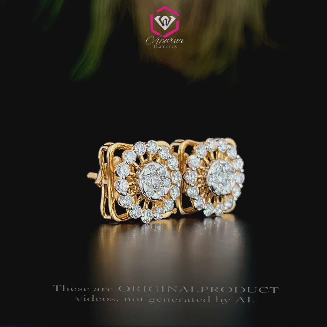 Flora Diamond Studs