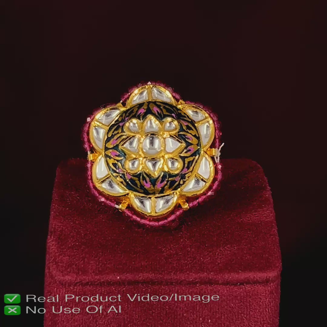 Buy Authentic Gold Polki Diamond Rings