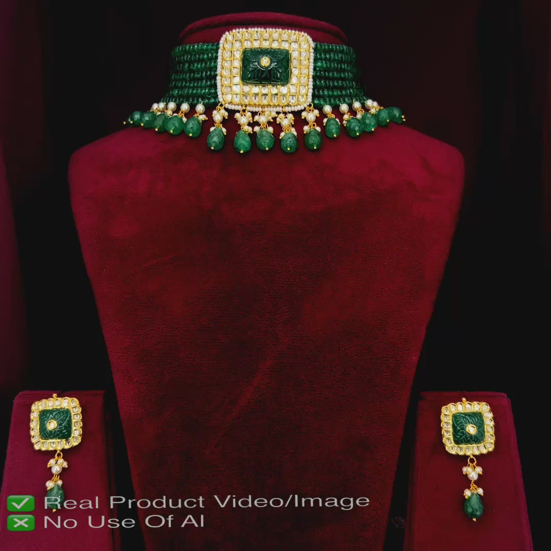 Luxury Natural Diamond Polki Bridal Jewellery