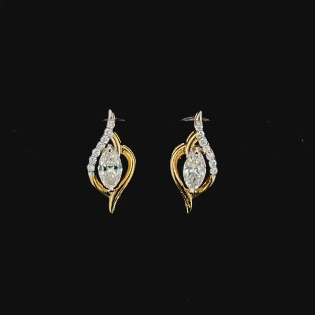 Twirl Diamond Studs