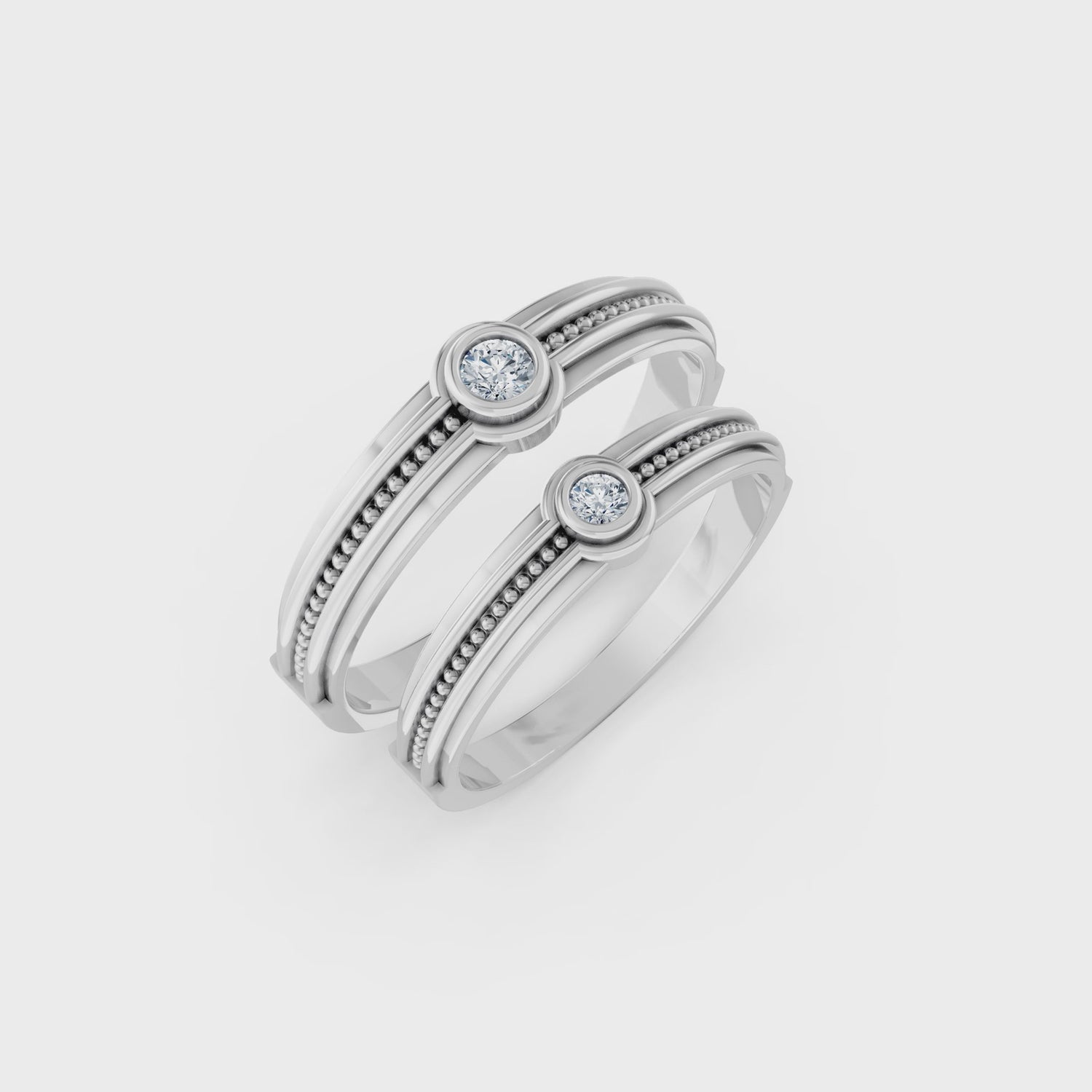 Luve' Bonds Lab-Grown Diamond Eternal Orbit Couple Bands