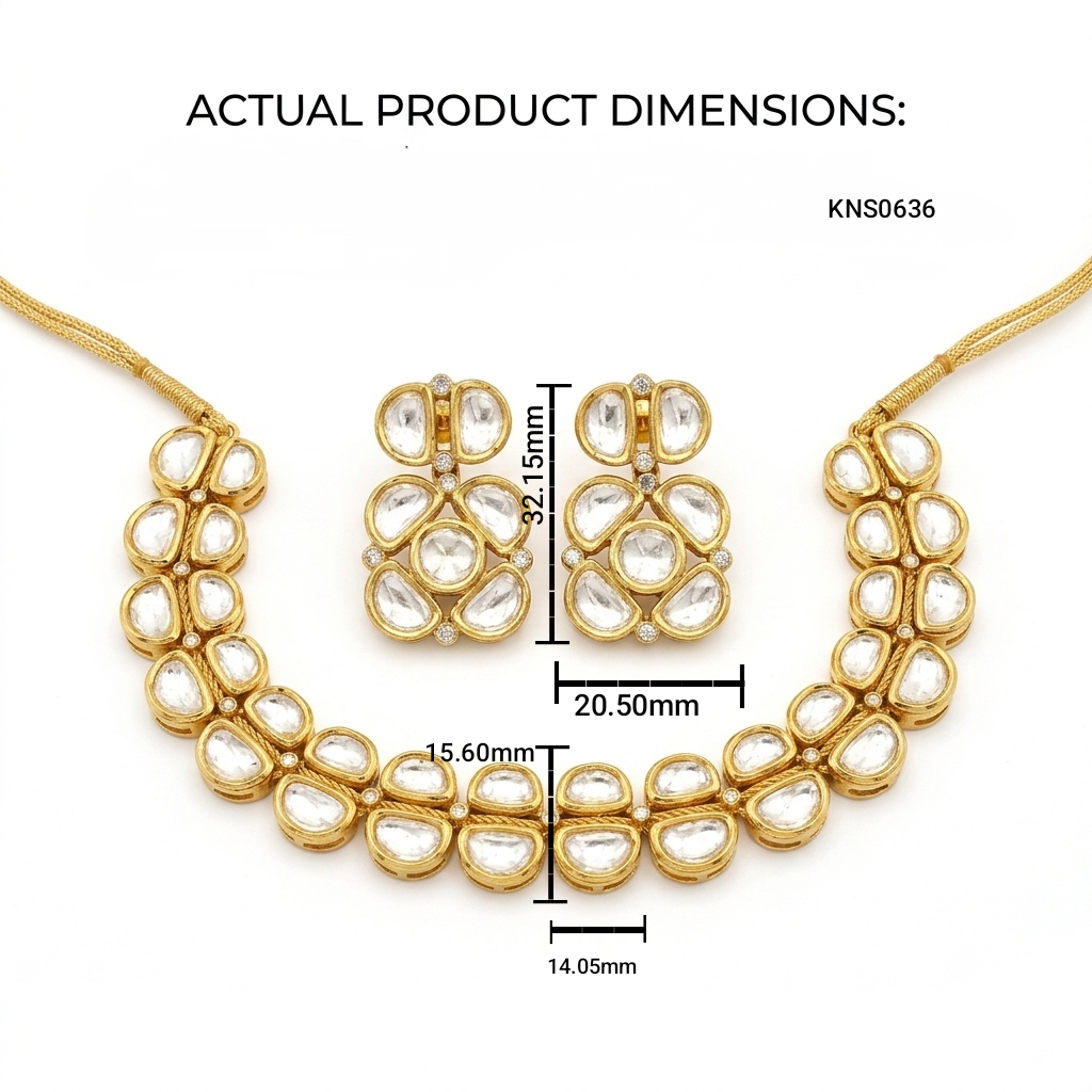 Natural Diamond Polki Necklace Sets | Authentic Gold Jewellery